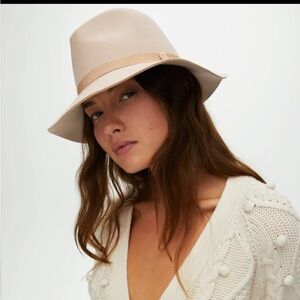 COPY - Aritzia, pink fedora hat.